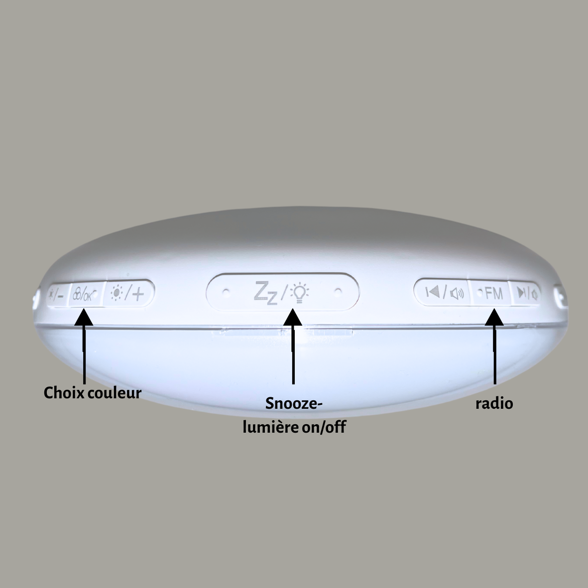 Réveil lumineux blanc – Lumizen Flow